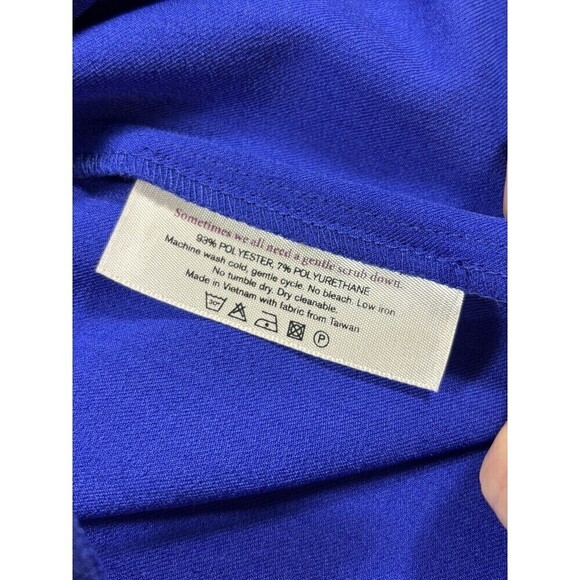 MM Lafleur Emily Dress Bright Indigo Blue + 1  20 Midi Square Neck Short Sleeve - Picture 7 of 12